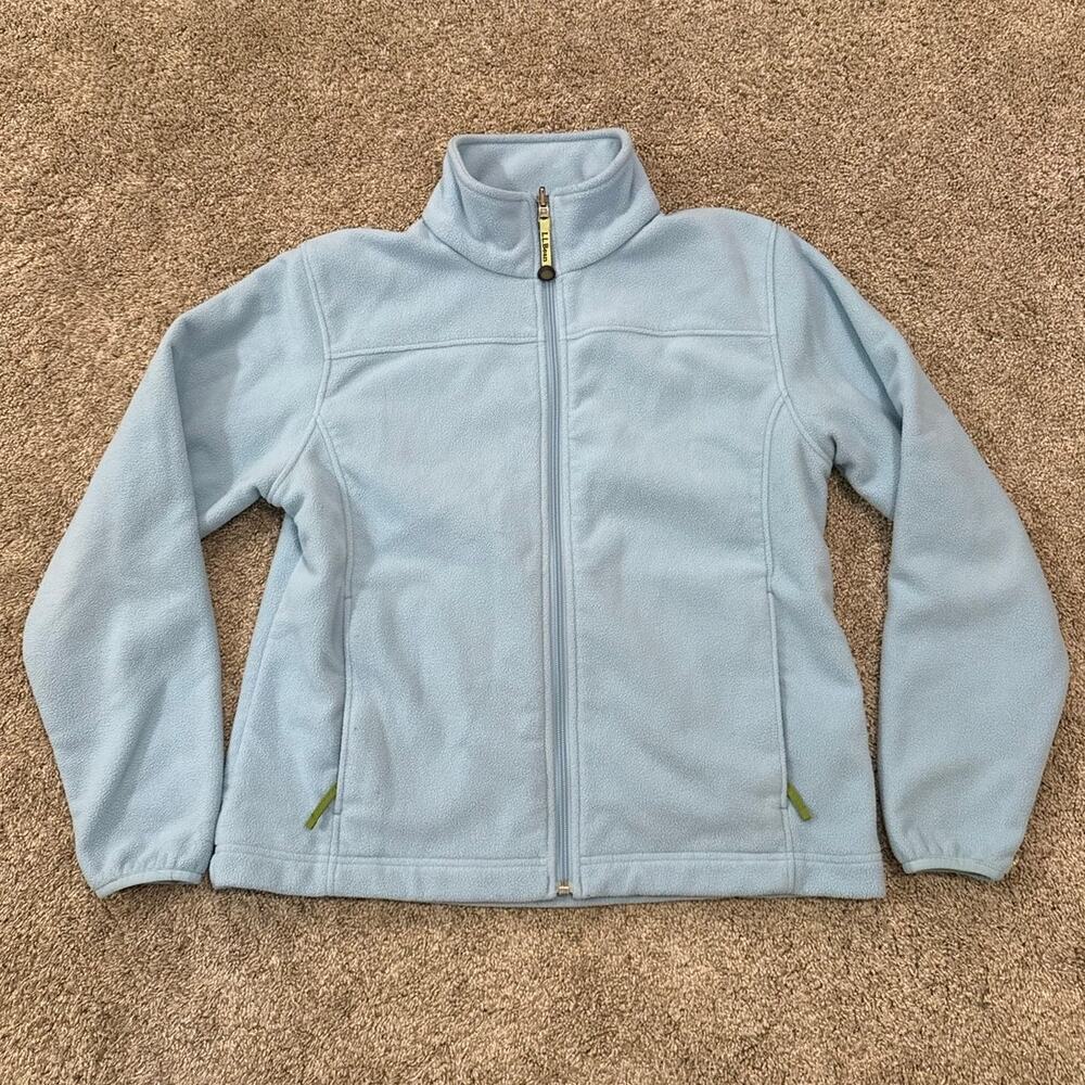 L.L. Bean Women's Full Zip Blue Fleece size Medium